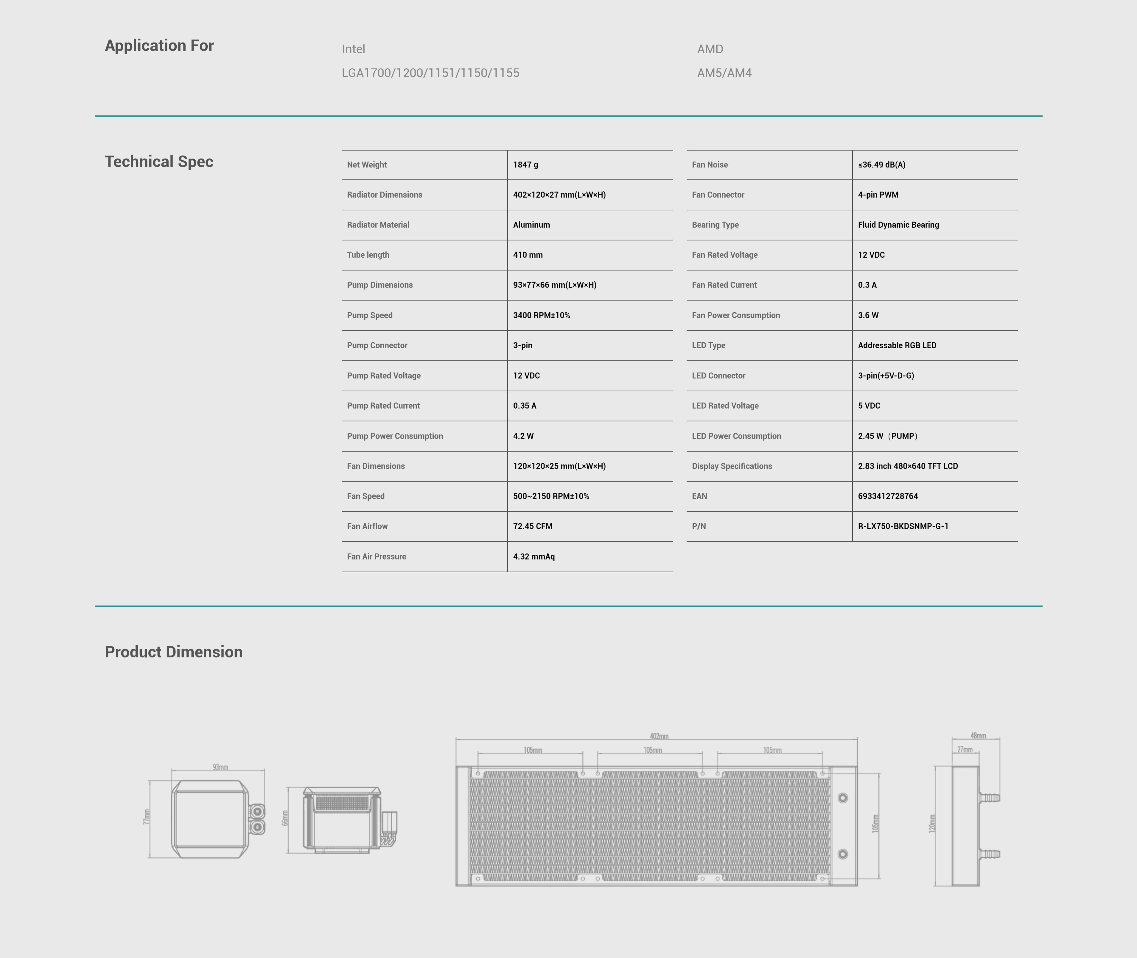 A large marketing image providing additional information about the product DeepCool MYSTIQUE 360 AIO Liquid CPU Cooler - Black - Additional alt info not provided